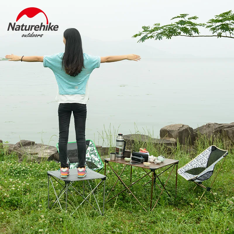 NatureHike de aleación de aluminio portátil de viaje al aire libre plegable espesar té de escritorio de la tabla de Camping comedor Picnic