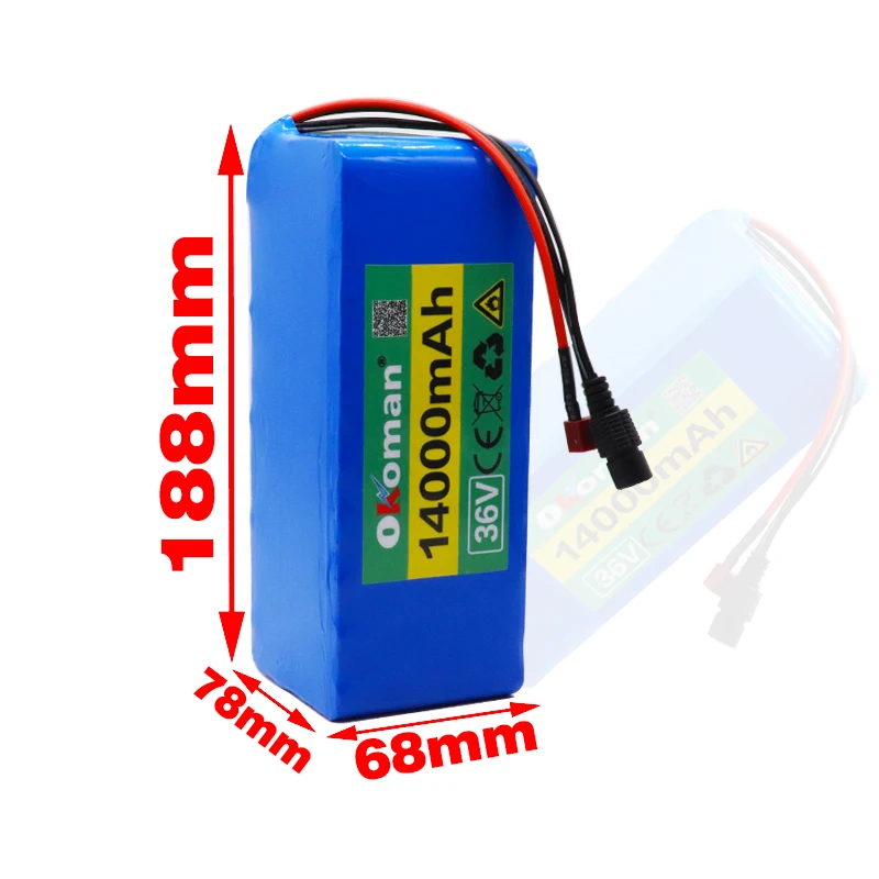 36V батарея 10S4P 14Ah 18650 литиевая 500W высокой мощности 42V 14000mAh Ebike Электрический