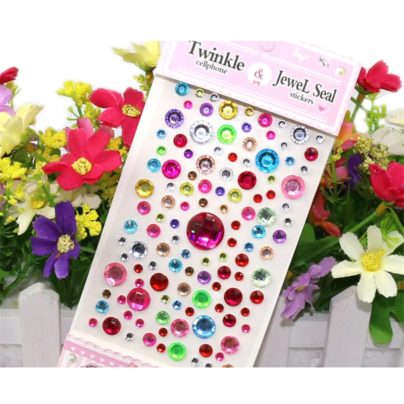 1 Page/set DIY Jewelry Decoration Women Stickers Acrylic DIY Crystal