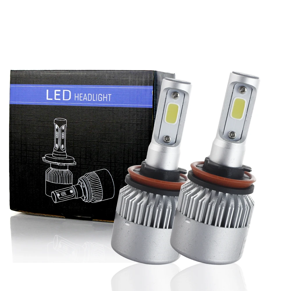 Авто H4 led 12V лампа автомобильный светильник 6000K 72W H11 H8 H9 автомобильная дальнего и