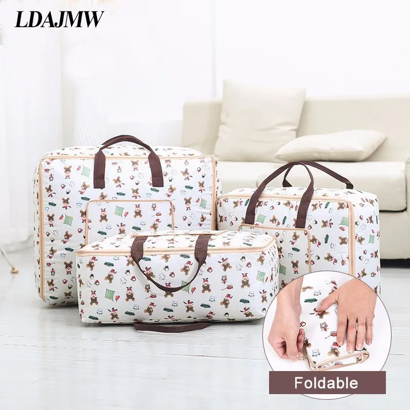 

LDAJMW Oxford Cotton Quilt Storage Bag Cabinet Wardrobe Storage Clothes Divider Organizer Blanket Holder Bag