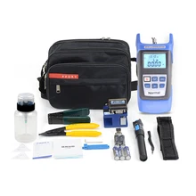 FTTH Набор инструментов для оптического волокна fibra оптика herramientas с визуальным дефектоскоп и измеритель мощности провода Стриптизерша волокно Кливер