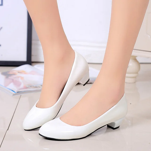 tamaño grande primavera otoño blanco zapatos de boda para mujer