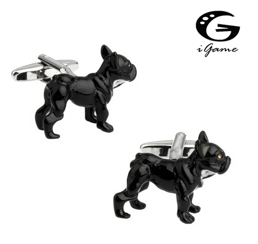 

iGame Men's Fashion Cuff Links Dog Design Quality Brass Material Factory Price Retail Free Shipping