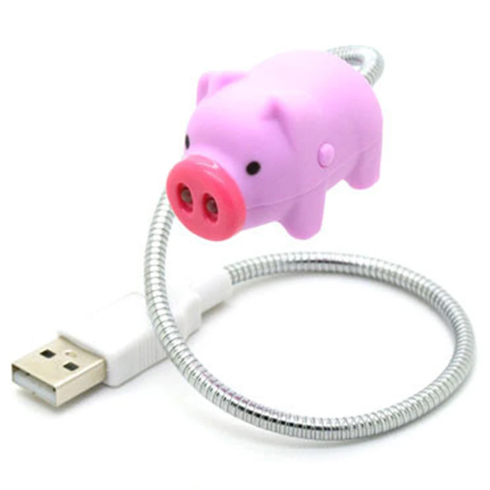 Мини Симпатичный USB светодиодный свет лампы Свинья Дизайн светодиодный USB гаджеты для Мощность Bank для ПК для ноутбука Night Light