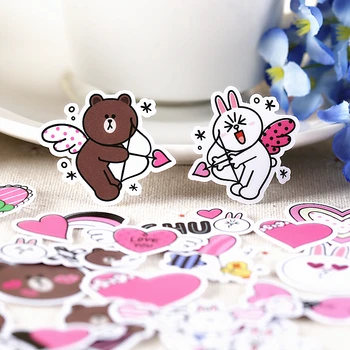 

32pcs creative cute self-made line star bear scrapbooking stickers /decorative sticker /DIY craft photo albums