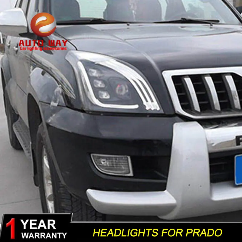 Автомобильный Стильный чехол для Toyota Prado фары 2003-2009 светодиодный фонарь DRL Hid головной фонарь Ангел глаз биксеноновый луч аксессуары