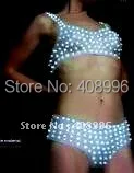 

Sexy girl LED illuminated bikini for evening party or performance