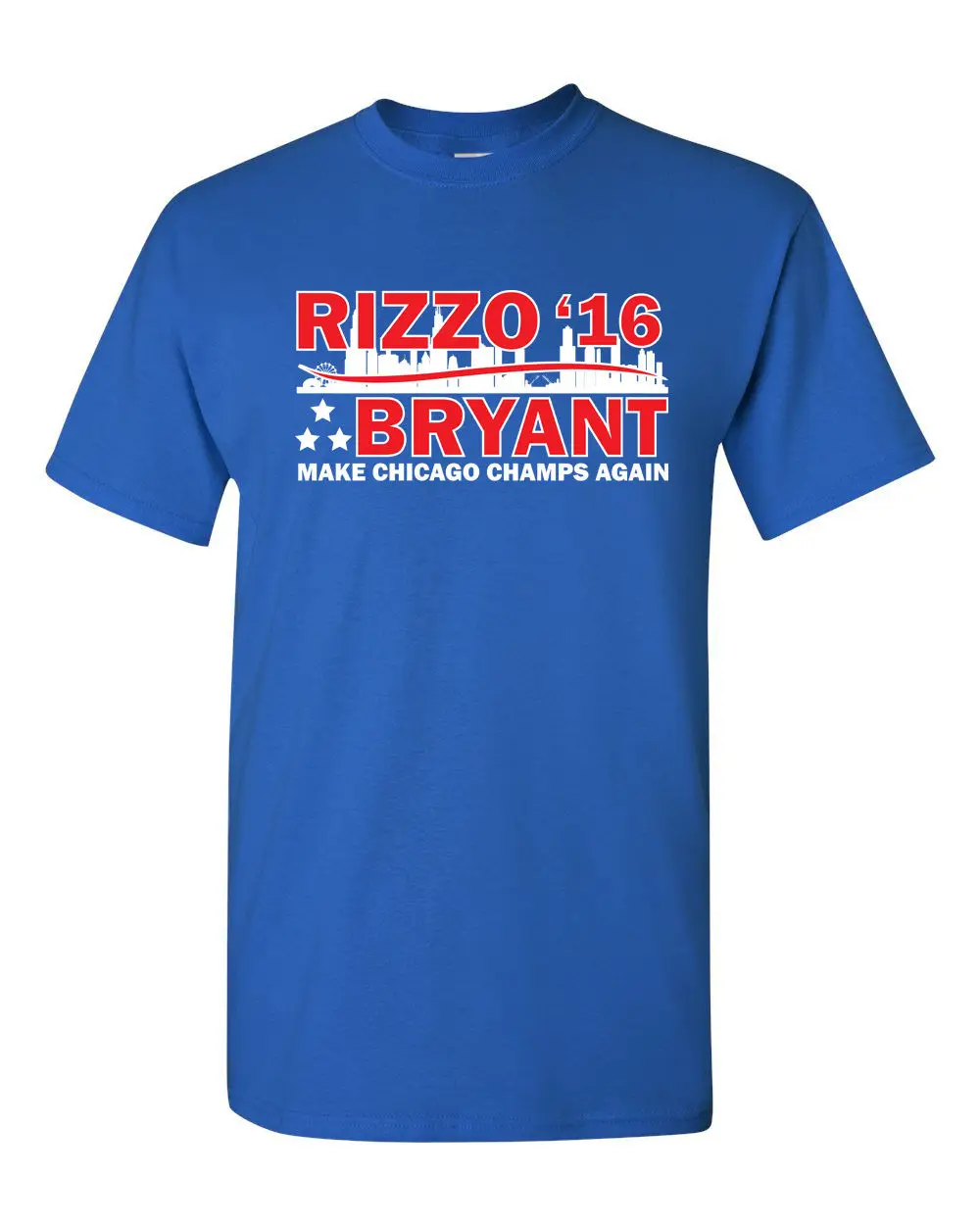 Rizzo and Bryant 2016 сделать Chicago чемпионы снова Cubs Мужская футболка 1395 Удобная