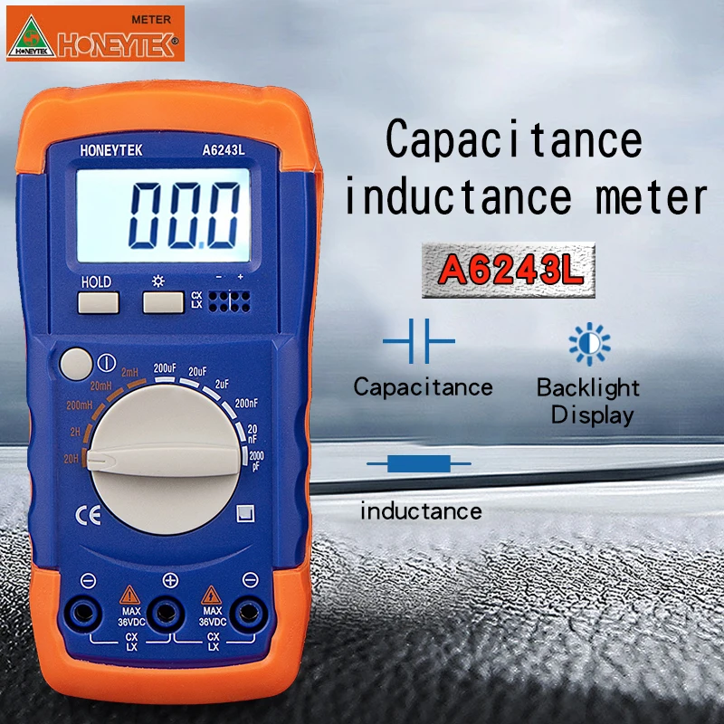 

Mini Portable Digital Multimeter Resistance Meter Capacitance Tester A6243L Equipment Industrial multimeter