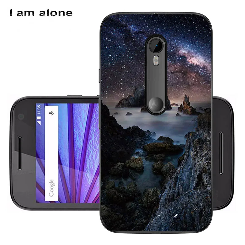 Чехлы для телефонов I am alone, для Motorola Moto G3, 5,0 дюймов, мягкий ТПУ чехол для мобильного телефона, милая сумка для Motorola Moto G3