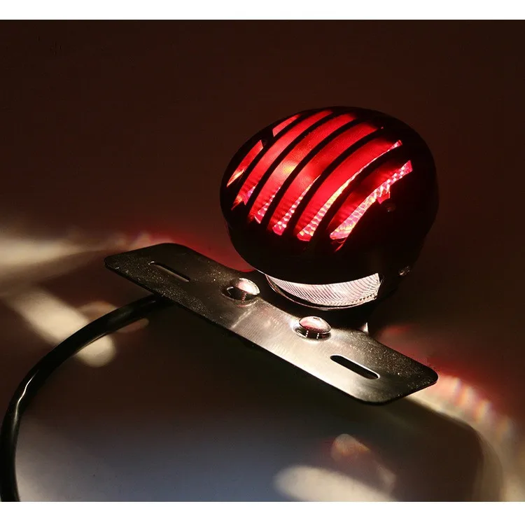 Free Shipping Universal 12V Vintage Motorcycle Tail Lights Assy