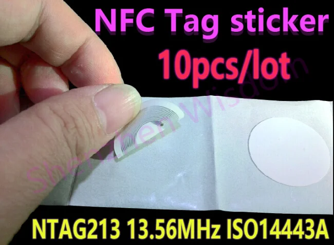 10pcs NTAG213 NFC Tags 13.56MHz ISO 14443A All NFC Phone Available Ntag