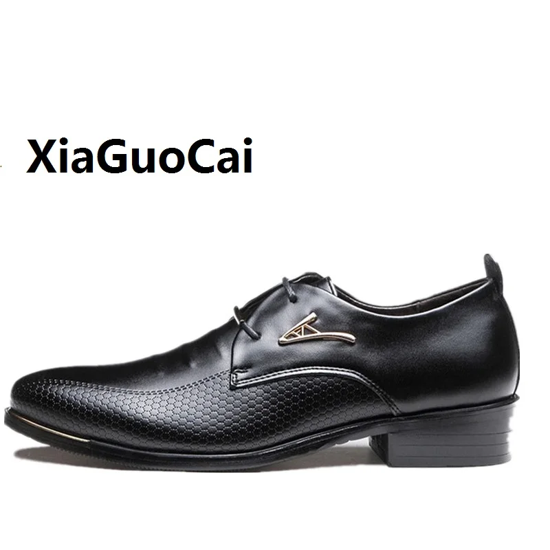 

Big Size 38-48 Spring Autumn Men Dress Shoes Leather Pointed Toe Italy Breathable Business Wedding Oxford Formal Shoes for Meal