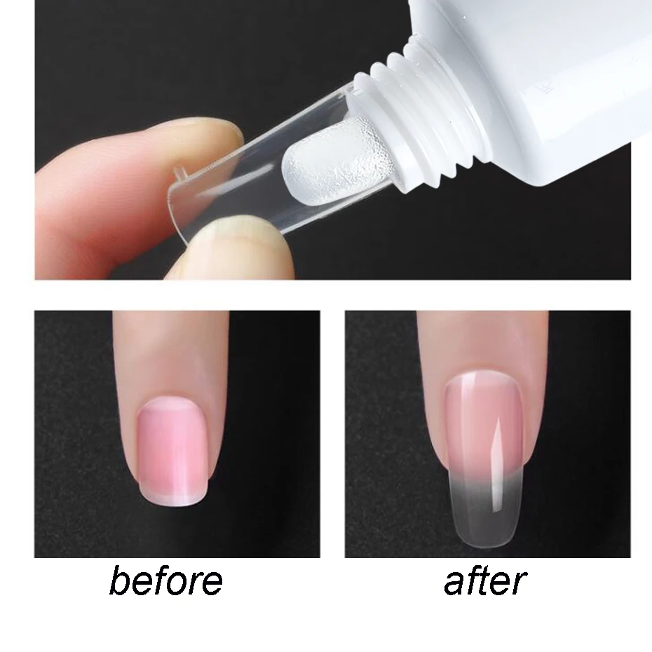 15 мл акриловый гель для наращивания ногтей белый розовый прозрачный Кристальный УФ светодиодный Гель-лак для маникюра клей для дизайна ногтей SA973
