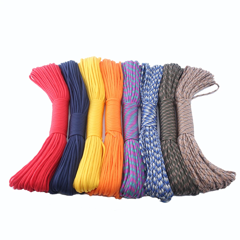 

DHL Free 15,40,60 pieces/lot Paracord 550 100FT Rope Type III 7 Stand Paracord Parachute Cord Outdoor Survival kit Wholesale