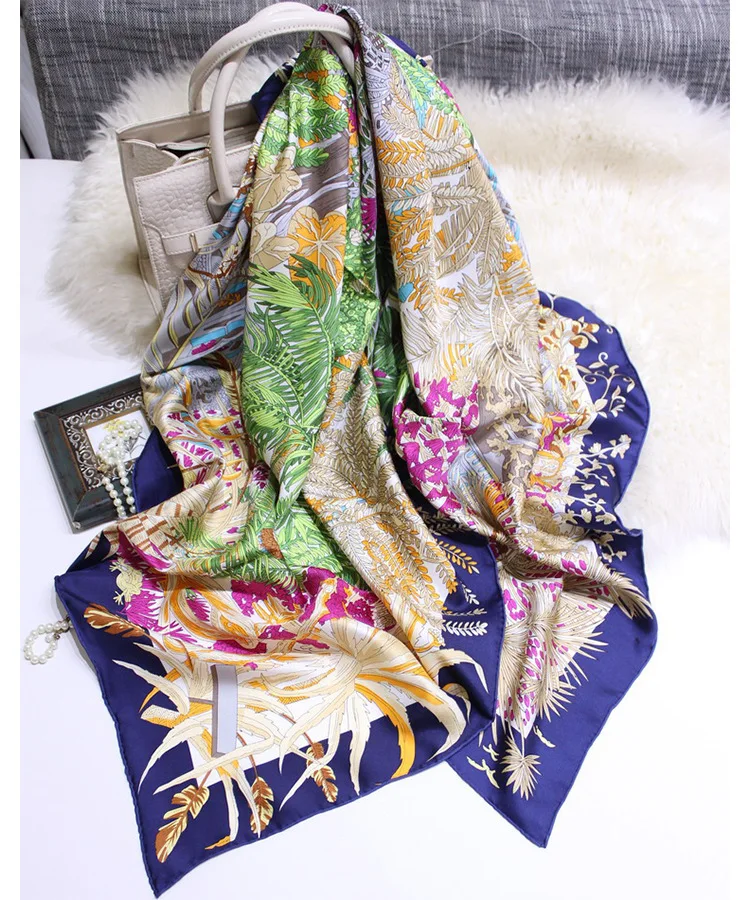 Тайские любовные ощущения чистый шелк с рисунком шарф квадратные шарфы модные новые аксессуары для шеи одежда шарфы Прямая поставка FJ91