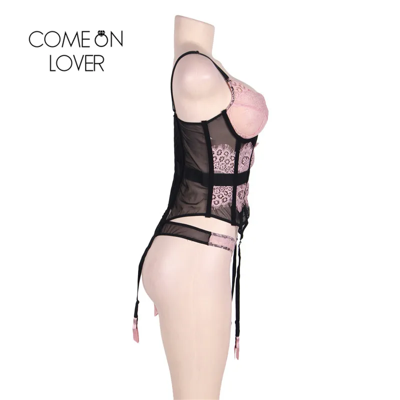 Comeonlover сексуальное нижнее белье корсет прозрачный Strape корсеты и бюстье высокое