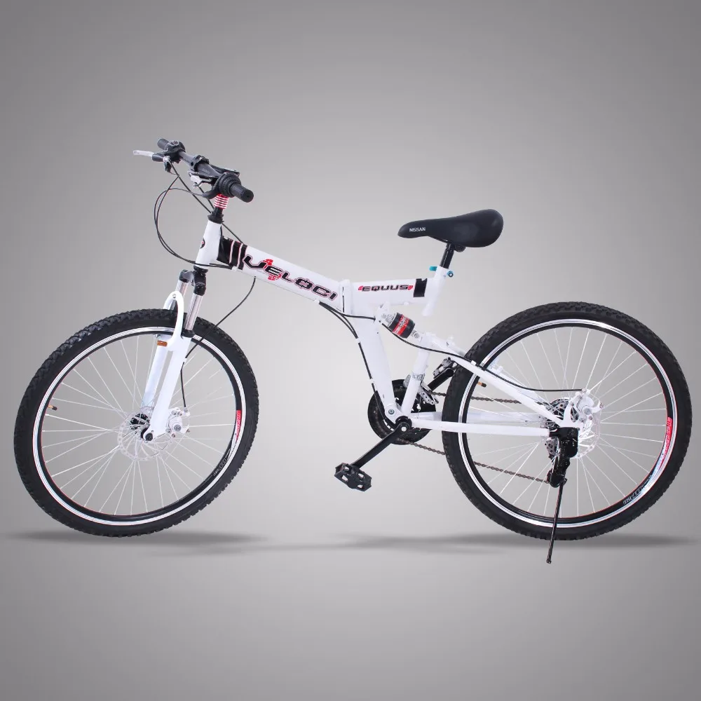 

New 26" Folding 21 Speed Mountain Bike Bicycle Shimano School Sport White