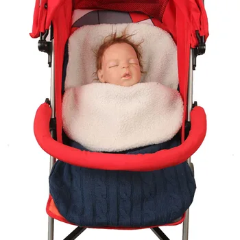 

1 Pcs Newborn Baby Sleeping Bag Swaddle Blanket Wrap Knitting Warm For Toddler Stroller S7JN