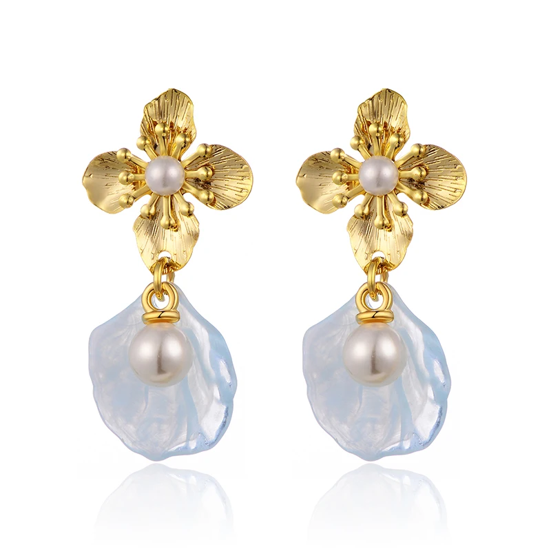 Современный стиль Женские Висячие серьги с цветком 2 s роскошные Brincos Bijoux