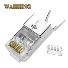 Crystal Cat7 Cat6a Cat6 RJ45 connector Cat 7 Cable network connector rj45 plug metal shielded RJ45 Connectors cable HY1552