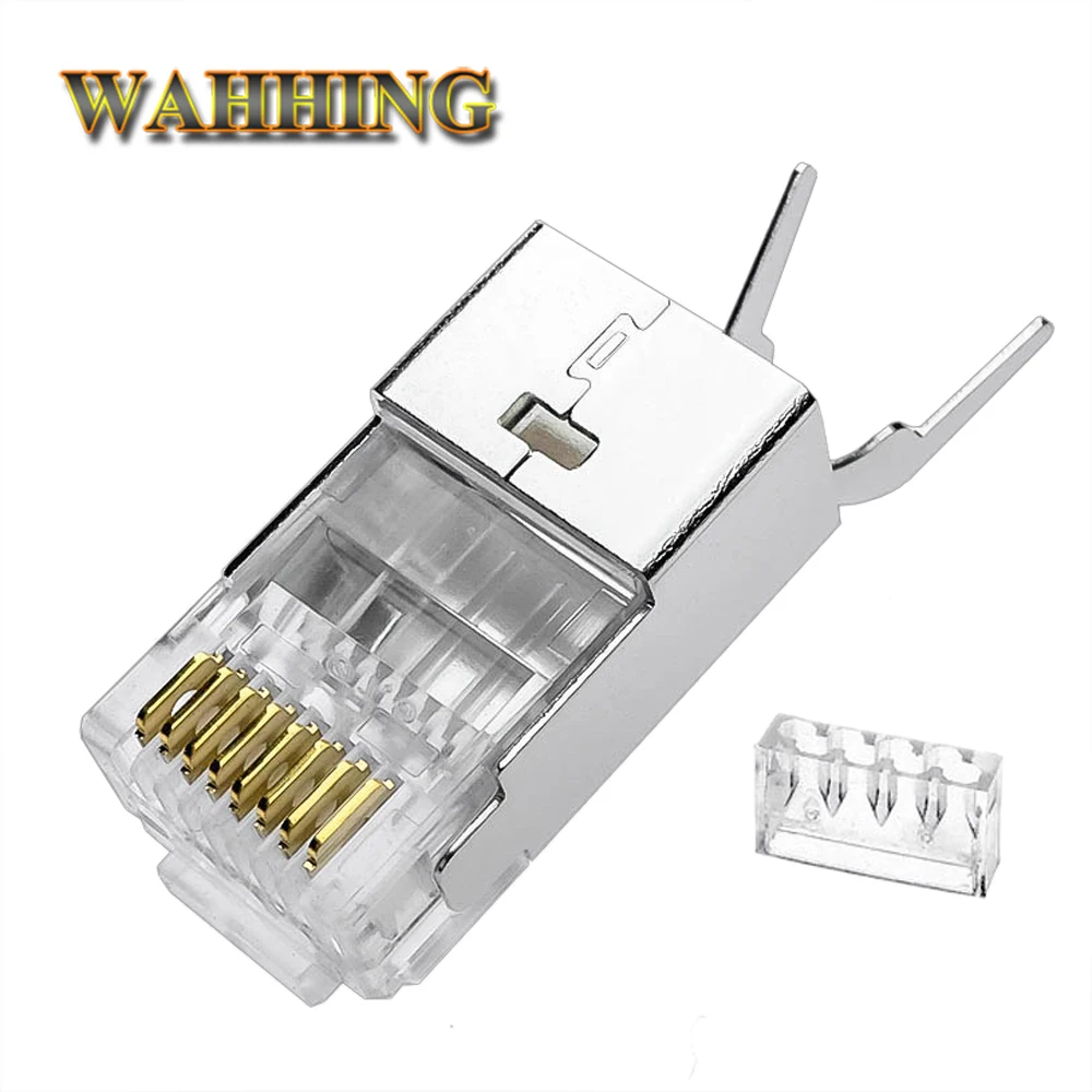 Соединитель RJ45 Crystal Cat7 Cat6a Cat6 сетевой соединитель Cat 7 штекер rj45 металлические