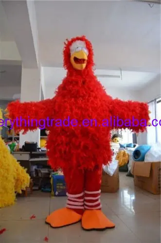 New arrival Cute Cartoon Character Red Adult Suit Size Big Bird Sesame Street Mascot Costume | Тематическая одежда и