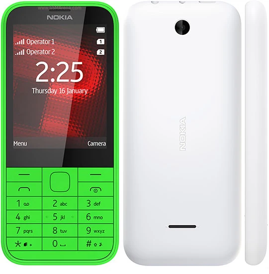 Nokia 225, одноядерный, 2,8 дюймов, разблокированная 2МП камера, 2G, GSM, FM, Bluetooth, Mp3 плеер, дешево, две карты, мобильный телефон