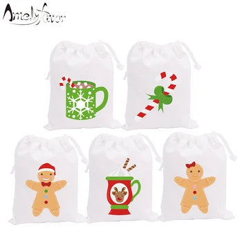 

Christmas Theme Party Favor Bags Series 2 Gingerbread Man Reindeer Snow Candy Bags Gift Bags Christmas Party Container Supplies