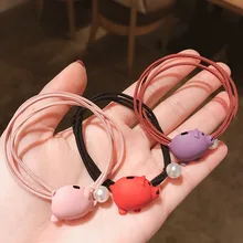 1 шт. скраб свинья милая девушка сердце веревка для волос резинка для волос Тиара аксессуары для волос G0503