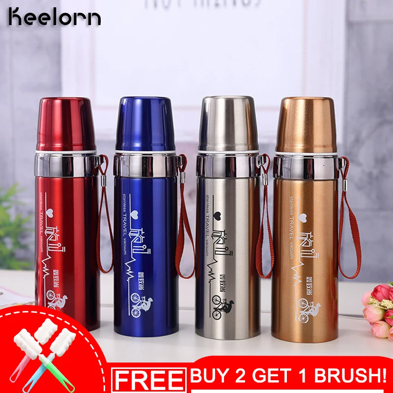 

Keelorn 500ml 750ml 304 Stainless Steel Vacuum Flasks Thermoses Cup Outdoor Sport Portable Thermal Business Vacuum Flasks Cups