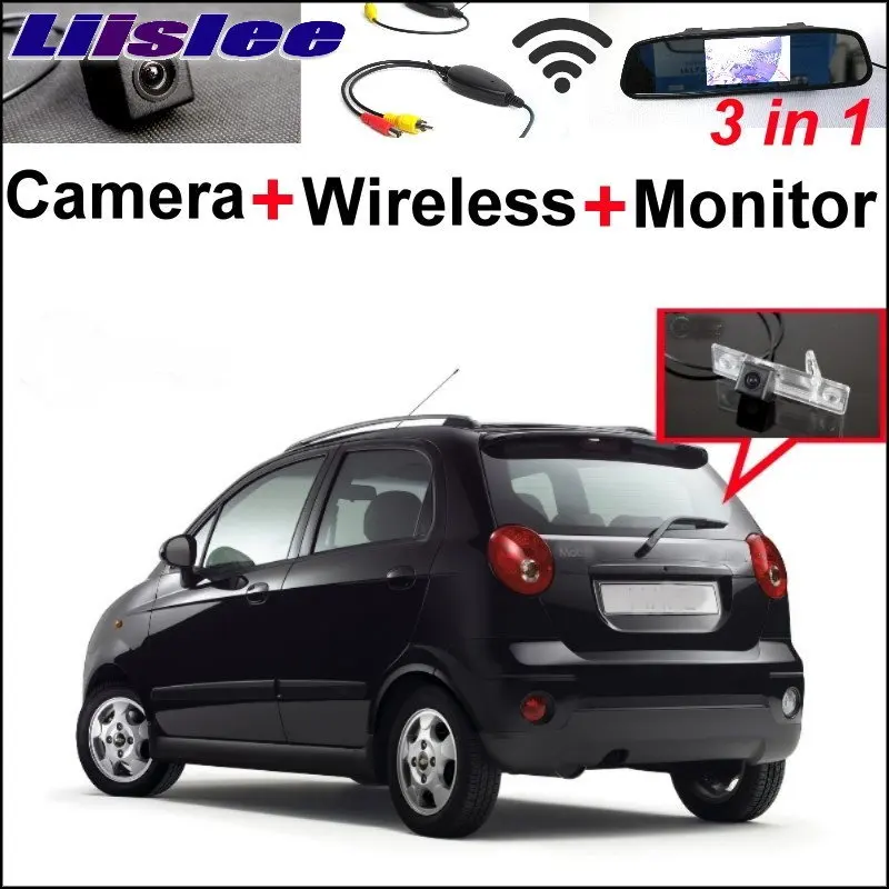 Liislee Rear View Camera + Wireless Receiver + Mirror Monitor Parking System For Chevy Chevrolet Lacetti Matiz Nubira pecial