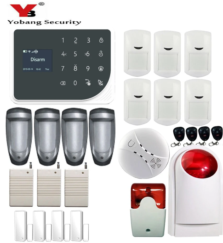 YoBang Security Wireless WIFI GSM Sensor Burglar font b Alarm b font Double Motion Sensor Wireless