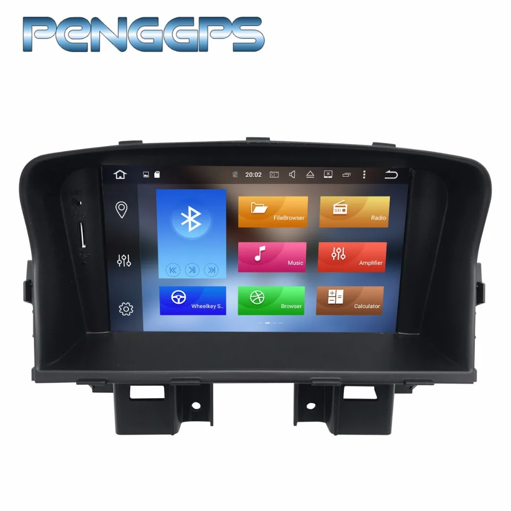 Discount 1024* 600 2 Din Android 8.1 Car CD DVD Player GPS Navigation for Chevrolet Cruze 2008 2011 2012 2013 2014 1080P Video Headunit 3