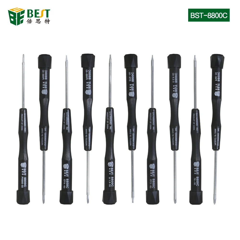 BST- 8800C 10 in 1 Magnetic Phillips Pentalobe Tri-wing Torx Screwdriver Set Repair Tool for PC Laptop Iphone Mobile Phone | Инструменты