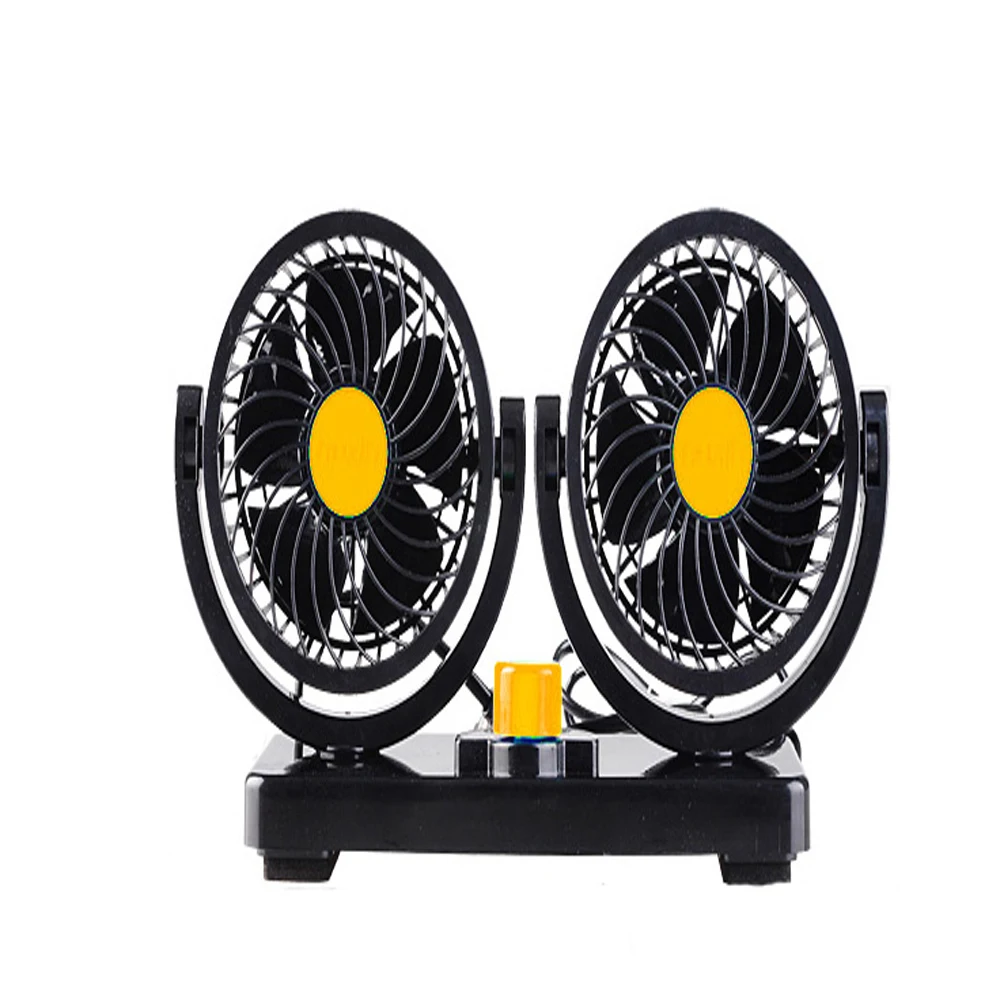 

Car Cooling Fan Dual Head Fans 360 Degree All-Round Low Noise Car Auto Cooler Air Fan 12V/24V