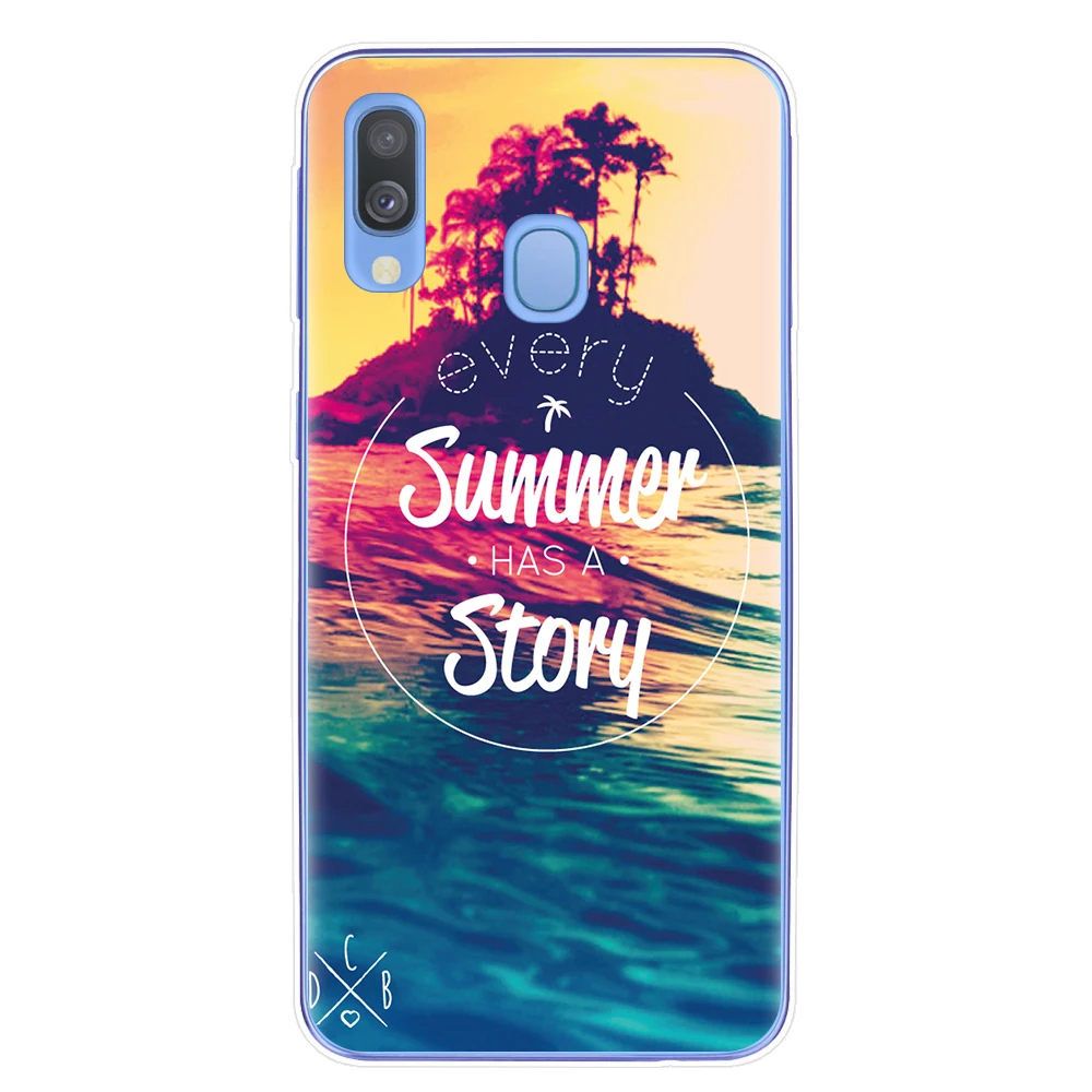 Summer Scenery Cases For Samsung Galaxy A7 A9 A6 A8 Plus A10 A20 A30 A40 A50 A70 Cover Soft Silicone Phone Case Fundas Capa