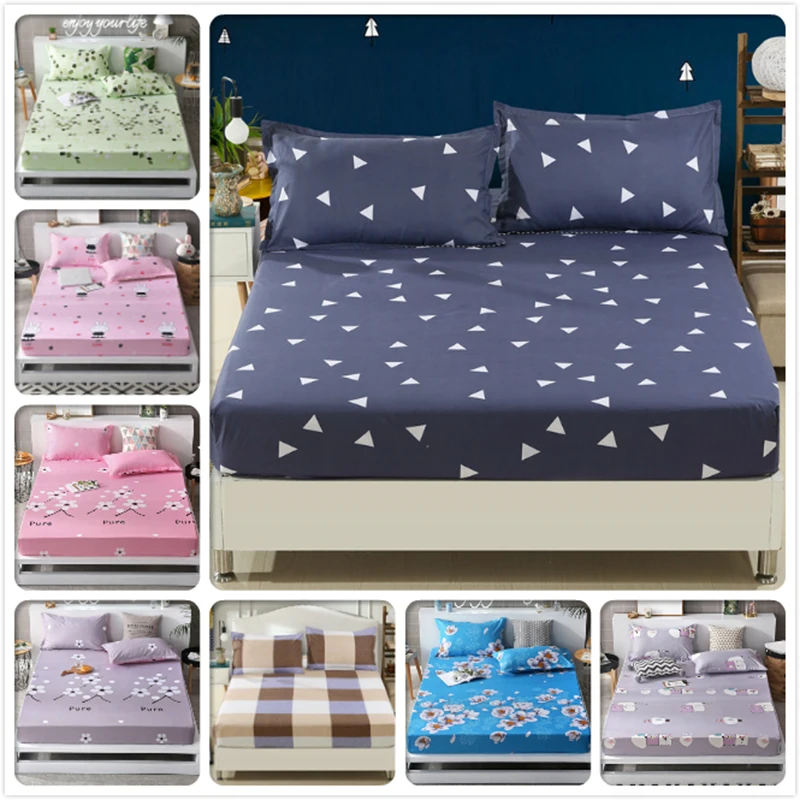 1pc 1 Piece Fitted Sheet Mattress Cover Four Corners With Elastic Band