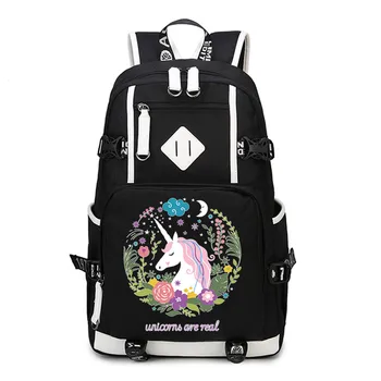 

Rainbow Unicorn Backpack Kawaii Unicorn Women Cute Backpack Mochila Feminina Travel Backpack Canvas School Bags Large Bookbag
