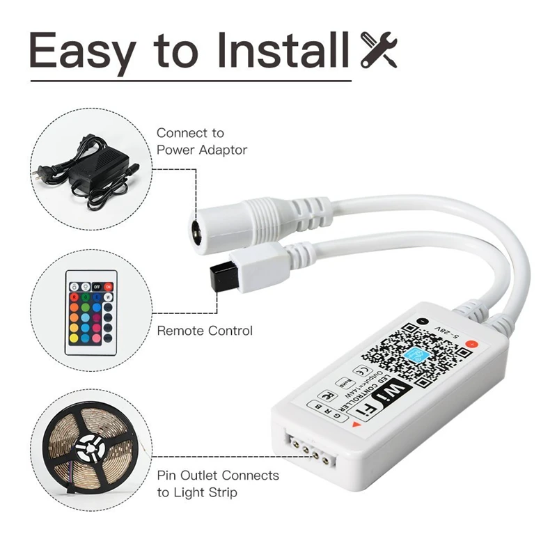 Светодиодный мини контроллер 5 в пост. Тока 24 Bluetooth/WiFi RGB/RGBW iOS Android с клавишным ИК