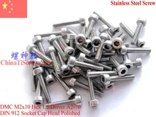 Stainless Steel screws M2x10 DIN 912 A2 70 Polished ROHS 100 pcs