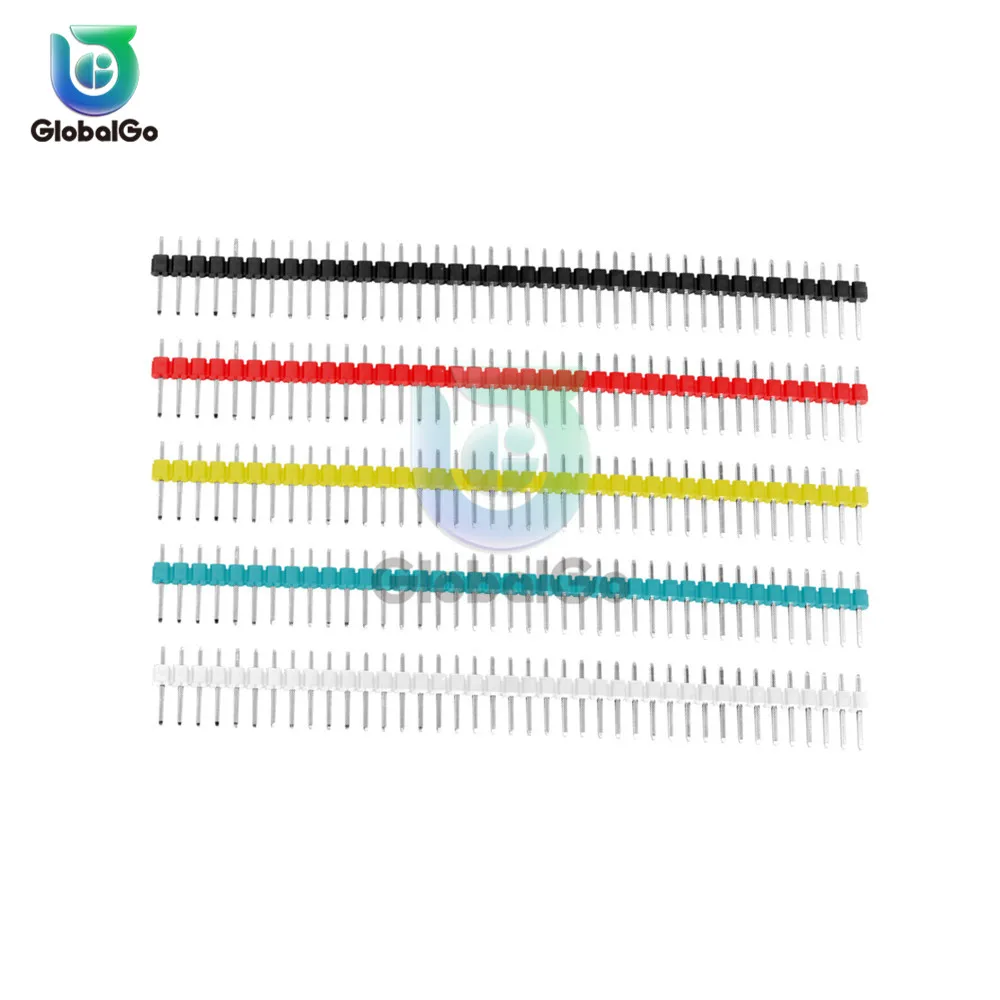 

5pcs/Lot Single Row Male Pin Header 40Pin 2.54mm Straight Pin Header Strip Connector for PCB Board DIY Soldering Welding