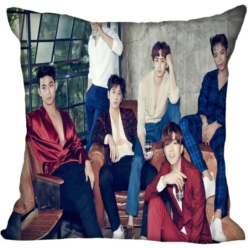 

Fan Xi Hot Custom KPOP 2pm Printed Silk Square Pillowcase Home Decorative zipper Satin Pillowcases (One Side)