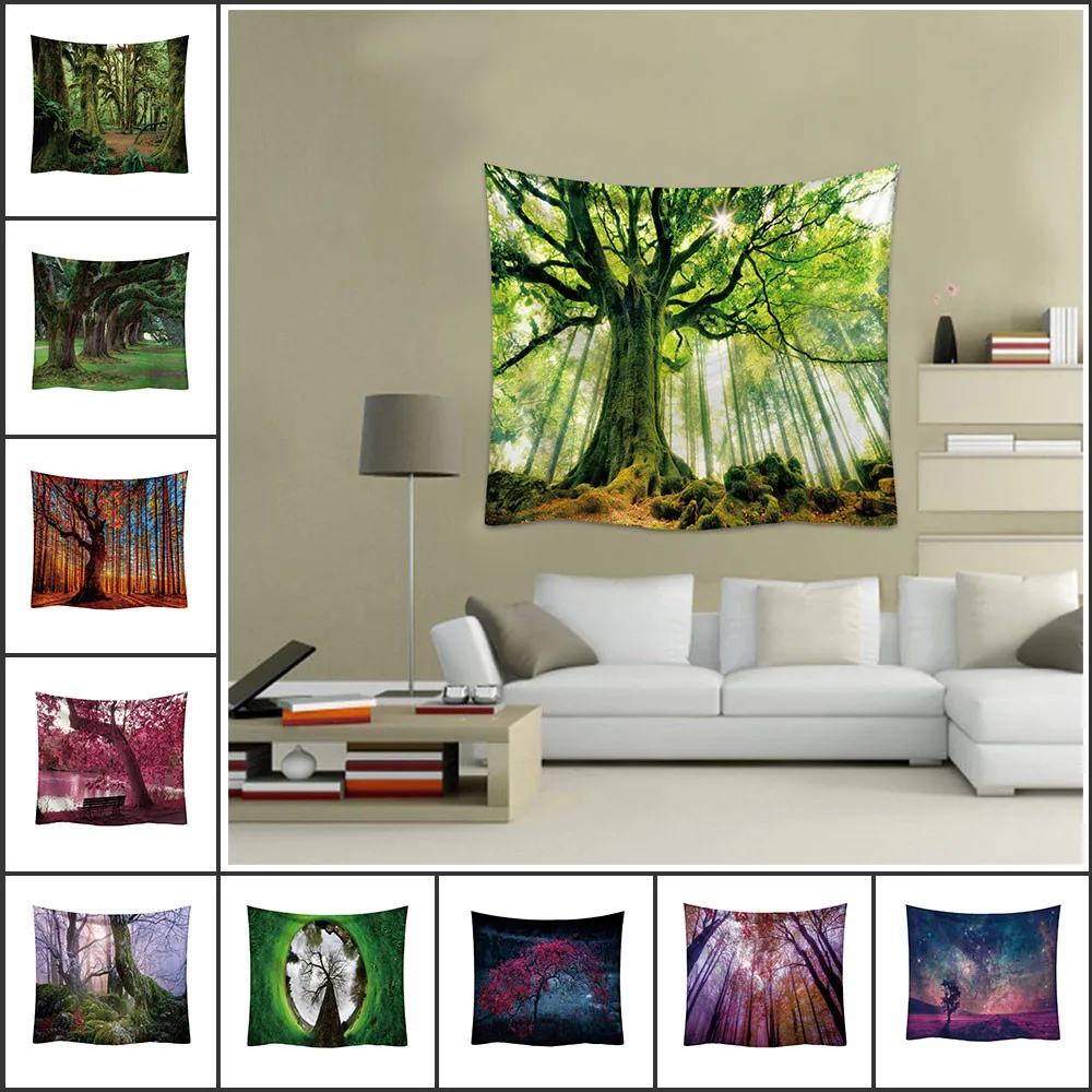 

2019 Hot Sale Fashion Tapestry Green Leaf Pattern Fresh Style Decorative Tapestry Home Decor High Quality Gift Dropshipping