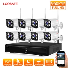 LOOSAFE HD 960 P наружная камера видеонаблюдения Система 8CH NVR комплект CCTV домашняя камера безопасности беспроводная wifi ip-камера система