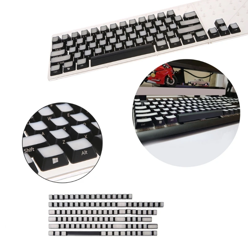 

RGB Front Side Printed Backlit Keycaps 104 ISO ANSI layout Backlit OEM Keycaps