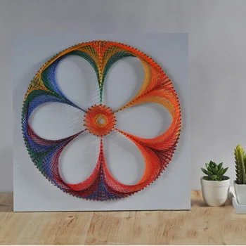 

Datura Flowers String Art Crafts Kit Nail Art Painting for Adults Home Wall Decor 30 x 30cm
