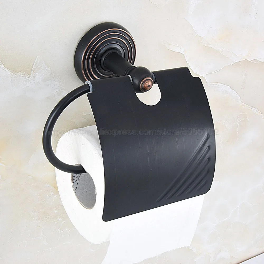 

Oil Rubbed Bronze Wall Mounted Bathroom Toilet Paper Roll Holder Toilet Paper Tissue Towel Rack zba917