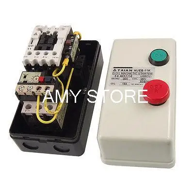 HUEB-11K AC 220V Coil 8.5-12.5A 3 Phase Control Motor Magnetic Starter